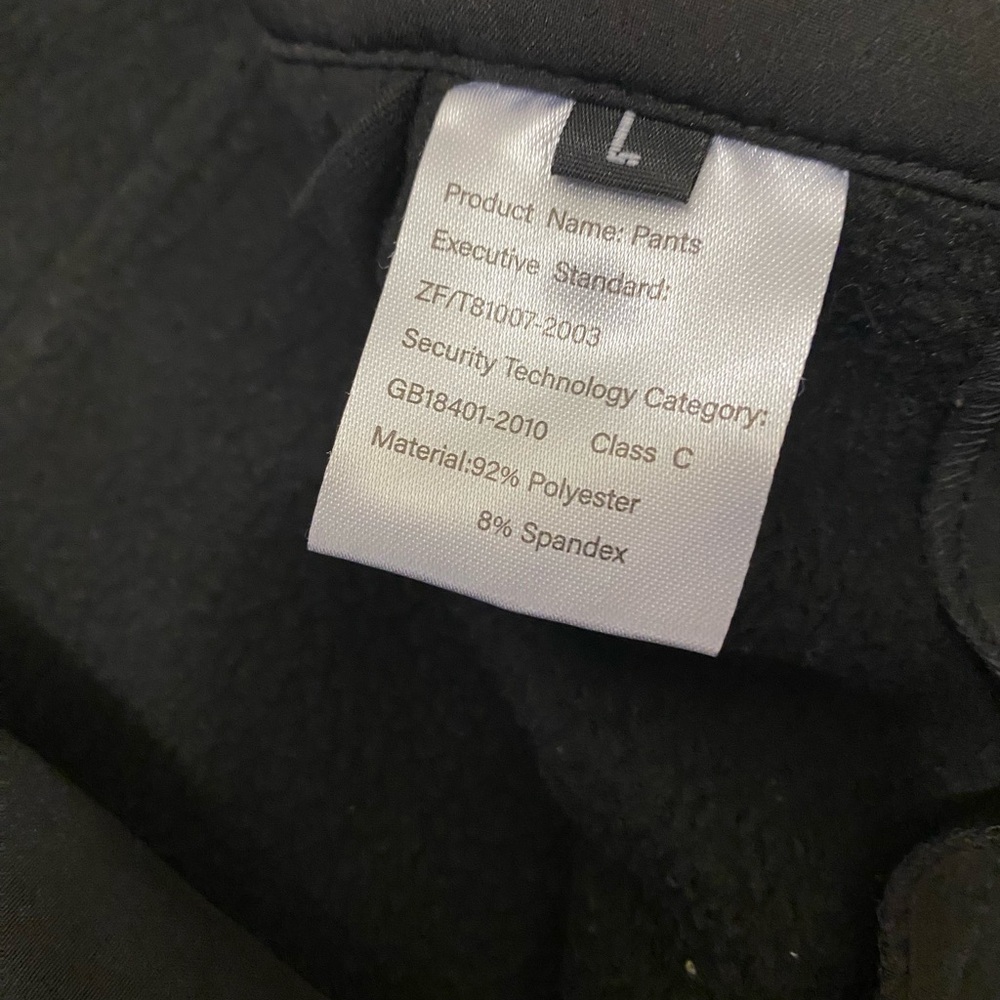 🛑SOLD🛑SOLD🛑WEI TEK TACTICAL/SKI Durable Black Cargo Pants w/Adjustable Waistband - Picture 10 of 15